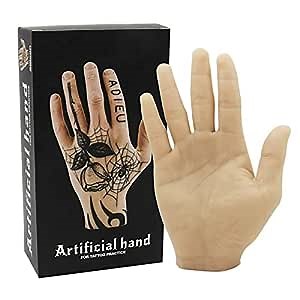 Practice Fake Hand - Usiriy Silicone Right Palm Practice Hand Prosthetic Hands Fake Skin Silicone Hand Model Fake Hand Practice Skin Dummy Skin Supplies (Right)