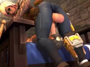 Fortnite Ramirez Gets Her Throat Fucked from Futa Penny