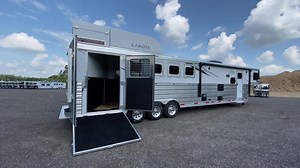 6.5K views · 392 reactions | 5-Horse Side Load Charger Edition!  This beast is truly a testament to the phenomenal work of our engineering and production teams . . . Shown with some popular options in our most popular Charger floor plan, this one’s just another example of how Lakota has been taken to the NEXT LEVEL.  It’s a NEW ERA at Lakota. LakotaTrailers.com #LTANewEra | Lakota Trailers | Facebook