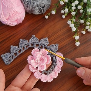 Crochet Flower💯👌 Very easy crochet rose flower making for beginners. #crochet #flower | Crochet knitting love