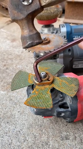 Dismantle the rusted angle grinder pressure plate#tool #tooltips #homemade #reelsfypシ゚ #tooltrick #foryou | Camille Buenaflor