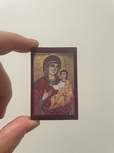 Ancient Coptic Virgin Mary Icon | Handmade Orthodox Icon - Etsy