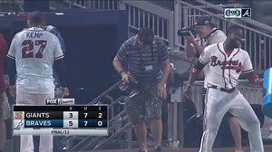 Kelsey Wingert was NOT getting drenched again after another Atlanta Braves walk-off win | FanDuel Sports Network South