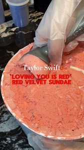 ❤️'Loving You is Red' Red Velvet Sundae ❤️ This Taylor Swift inspired special is made with two scoops of our luscious Red Velvet Cake Ice Cream 🍦🍰 , our house made Hawt Fudge and Whipped Cream, and golden Red Velvet cake crunch funk. Join us SUNDAY for our Taylor Swift Listening Party!!! 🎈 🎶🎸 Craft your own eras tour-inspired friendship bracelet and make the whole place shimmer at our Taylor Swift Photo Booth! We will be playing Taylor’s music all day and offering ONE-DAY-ONLY Taylor Swift-