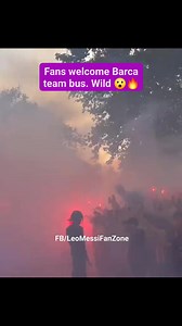16K views · 647 reactions | | This is how the fans welcomed the Barça team bus to the stadium right now for UCL match.朗 INCREDIBLE SCENES. WOW  | LEO MESSI FAN ZONE | Facebook