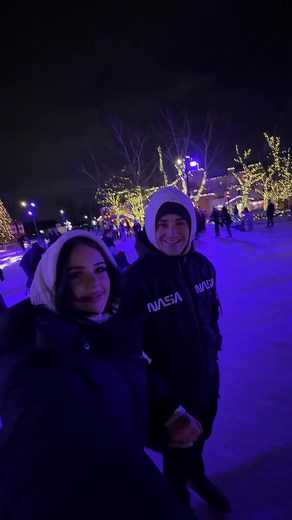feeling so blessed 🎄✨ best way to spend my 25th birthday 🥹 #winterfest #skating #birthday #couple