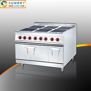 [Hot Item] Commercial Stainless Steel 6 Burner Electric Hot Plate Stove Cooker with Oven