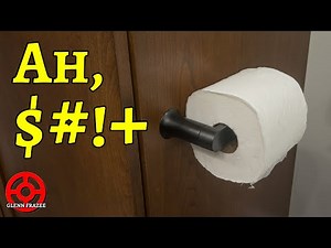 How to Install a Toilet Paper Holder on a Wooden Cabinet