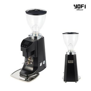 [Hot Item] High-Precision Home Automatic Coffee Grinder 370W 120V 64mm Flat Burr Electric Espresso Coffee Bean Grinder