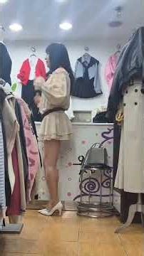Cross-dressing, changing clothes at a clothing store