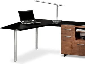 BDI Sequel Left-facing Peninsula Desk, Black