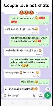 Couple hot sexy chats| romantic couple dirty chats