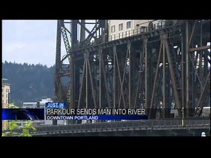 'Free runner' falls from Steel Bridge