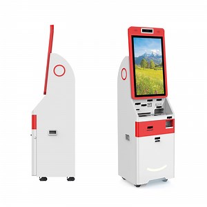 [Hot Item] 19 Inch Queue Management System Touchscreen Ticket Printing Kiosk Cash Coin Payment Kiosk Self Service Ticket Vending Machine for Train Station