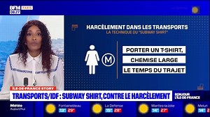 IDF Story: le "subway shirt", cette chemise large portée par les femmes par-dessus leurs vêtements pour ne pas subir de harcèlement dans les transports en commun | BFM Paris Île-de-France