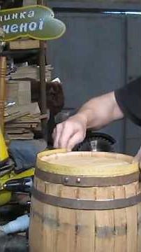 A whiskey barrel DIY. How to make metal hoops for a wooden barrel...