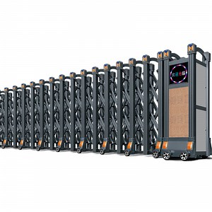 [Hot Item] Customized Automatic Outdoor Sliding Folding Gate Aluminum Alloy Retractable Gate