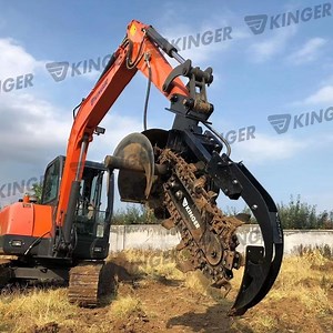 [Hot Item] Kinger Tractor Pipeline Road Project Hydraulic Chain Saw Excavator Colter Water Pipe Fence Agriculture Foundation