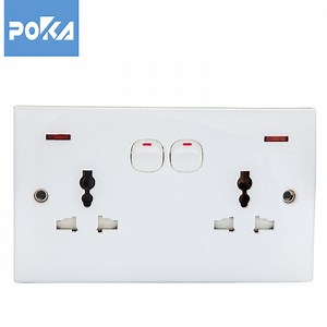 [Hot Item] Universal Electrical Double Wall Socket with Individual Switch