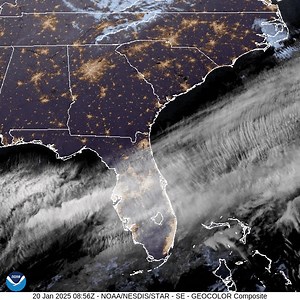 34K views · 13 reactions | Early morning satellite loop showing plenty of clouds continuing to stream across the Florida peninsula. | US National Weather Service Tampa Bay Florida | Facebook