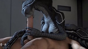 3D Animated Snake Blowjob