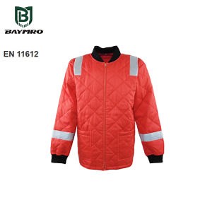[Hot Item] En11612 Red High Quality Fire Flame Retardant Reflective Warm Winter Safety Jackets