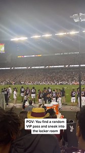 This 22-year-old UTSA - The University of Texas at San Antonio student had never been to Kyle Field and didn't have tickets to Texas A&M Football-Alabama Football. By the end of the night, he was taking photos with Zach Calzada and Jimbo Fisher in the locker room. He tells SI how he did it 🤯 https://buff.ly/3BK2bhW | Sports Illustrated