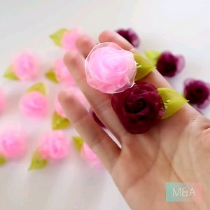 Flores em organza lindas fácil de fazer ✨️ | Luana Pires diy