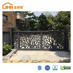 [Hot Item] Black Color Aluminum Automatic Sliding Gate System Driveway House Gate Designs