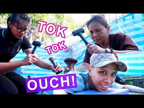 🔨Thai "HAMMER" Massage (Tok Sen) | Traditional Northern Thai Massage
