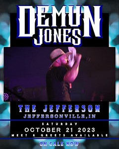 Jeffersonville, IN!!! I'm coming full throttle to The Jefferson with Bubba Sparxxx and Dusty Leigh on Saturday October 21st and it's going to be a party!! 😤 Tix and Meet'N'Greets are available at demunjones.com/tour | Demun Jones Music