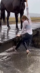 143K views · 301 reactions | Horse pulled up a woman fallen from the bridge #wildlife #animalslover #short #animals #horselife | Lifeline Tails | Facebook