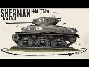 M4A1(76)W E8 HVSS Sherman - Walkaround - Saumur Tank Museum.