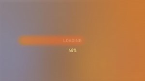 Loading process to complete. Motion. Futuristic loading screen with 0 to 100 percentage in a line, concept of computer digital technologies.