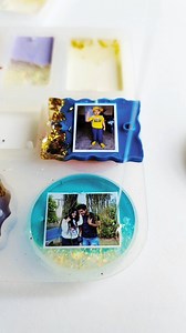 Resin rakhi in making 💙 #resinrakhi #resinpouring #photorakhi | Craft World