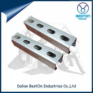 [Hot Item] Pre-Galvanized Steel Unistrut Channel Slotted C Purlin with Pre-Drilled Holes