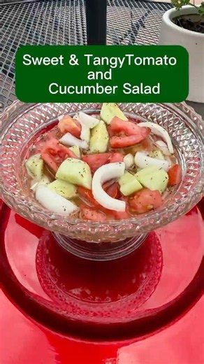 Sweet and Tangy Cucumber and Tomato Salad