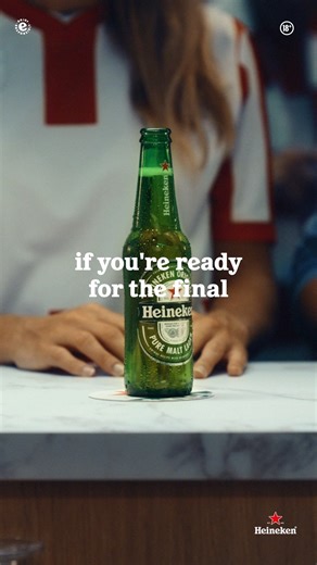 Book a seat in the nearest bar​ if you're ready for the final​ Cheers to the real hardcore fans. | Heineken