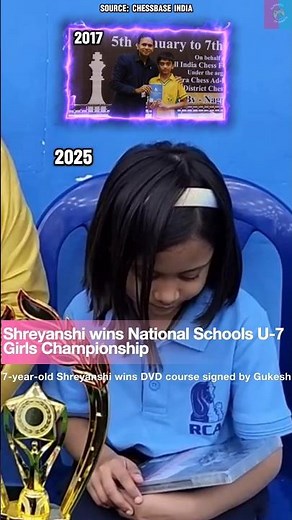 7-year old Shreyanshi wins DVD course signed by World Champion Gukesh😍❤️#chess #gukesh #inspiration