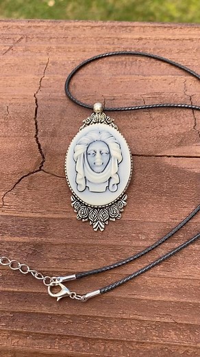 Madame Leota Cameo Necklace. #hauntedmansion #cameo #necklace #halloweenjewelry #jewelry #jewelrydesigner #aosdesign | AOS Design | Facebook