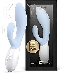 LELO INA 3 G Spot Rabbit Vibrator, Clitoral Rabbit Vibrator for Women with 10 Vibrating Modes and Waterproof Design, Sex Toys for Women, Rabbit Toys for Womens Pleasure, Coral Red