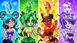 Elemental switch gender ✨ day vs night girl!🌙color love story challenge by z-boo | Teen-Z