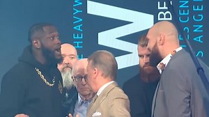 Deontay Wilder and Tyson Fury face off for photos