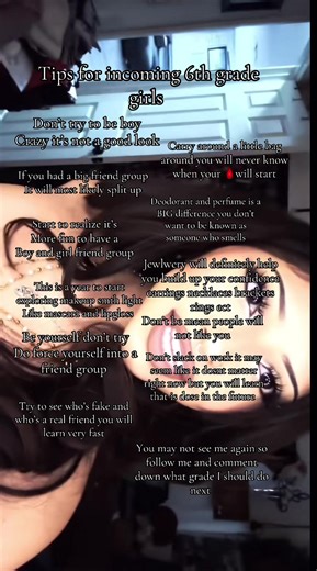 Consejos para chicas de 6to grado