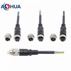 [Hot Item] Automotive Industry Waterproof Circular Male Panel Mount Connector 2 to 6 Pin Male Female Metal Electrical Connector with 0.75mm 0.5mm Wire