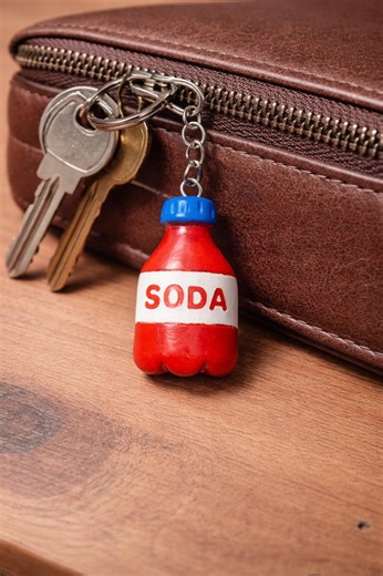 Miniature Soda Bottle Keychain, 3D Printed, Hand-painted Charm - Etsy Australia