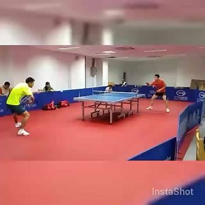 6.4K views · 54 reactions | Zhang Jike's infamous backhand loop in slow motion against Fang Bo! | Mhtabletennis | Facebook