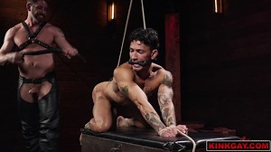 Johnny Ford lowers Siren Santiago down to his knees to suck his cock