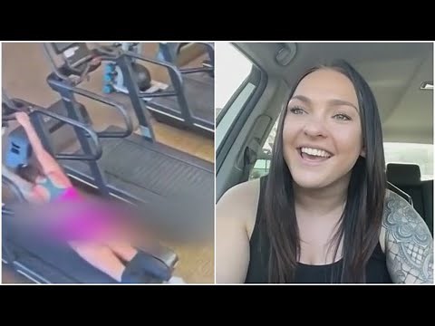 Woman who lost pants during treadmill fall talks about viral video