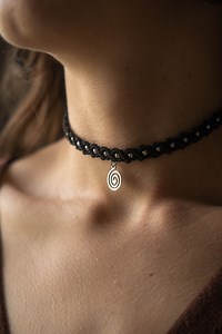 Minimalist Silver Macrame Spiral Choker | Simple Bohemian Hippie Free Spirit Boho Chic Spiral Macrame Choker - Etsy Canada